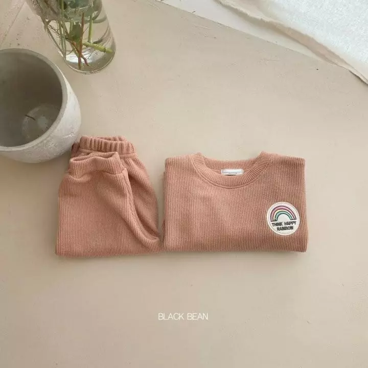 Black Bean - Korean Baby Fashion - #babyoninstagram - Bebe Rainbow Top Bottom Set - 5