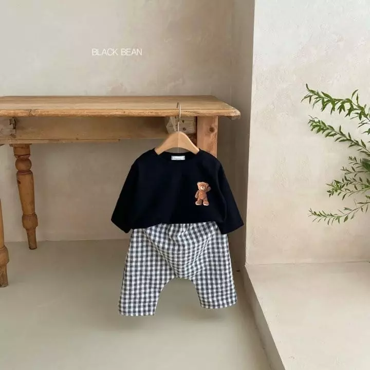 Black Bean - Korean Baby Fashion - #babyootd - Bebe Benny Top Bottom Set - 2
