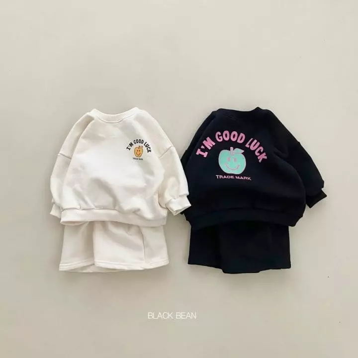 Black Bean - Korean Baby Fashion - #babyootd - Bebe Apple Top Bottom Set