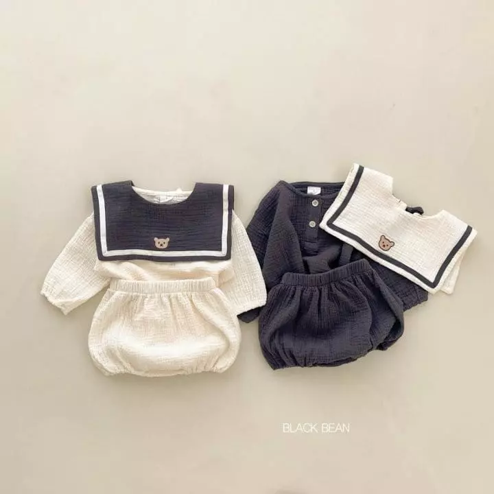 Black Bean - Korean Baby Fashion - #babyoutfit - Bebe Yoru Bloomer Set