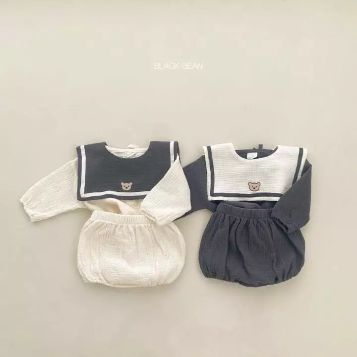 Black Bean - Korean Baby Fashion - #babyoutfit - Bebe Yoru Bloomer Set - 2