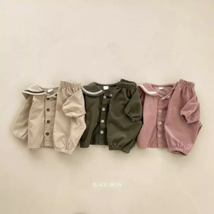 Black Bean - Korean Baby Fashion - #babyoutfit - Bebe Heaven Top Bottom Set