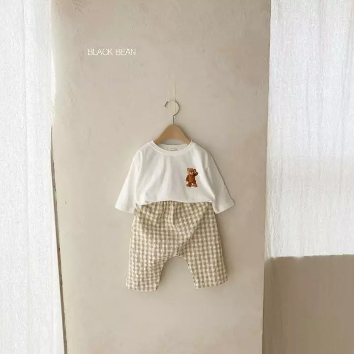 Black Bean - Korean Baby Fashion - #babyoutfit - Bebe Benny Top Bottom Set - 3