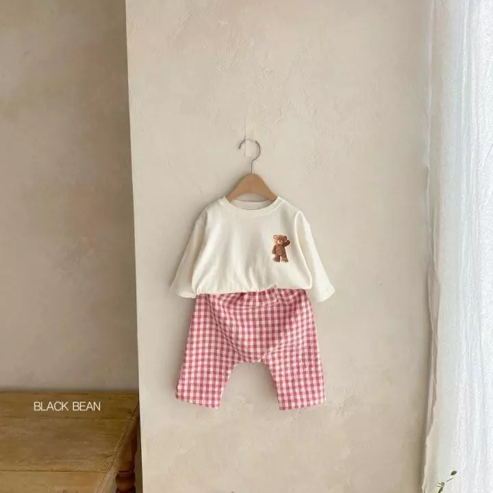 Black Bean - Korean Baby Fashion - #babyoutfit - Bebe Benny Top Bottom Set - 4