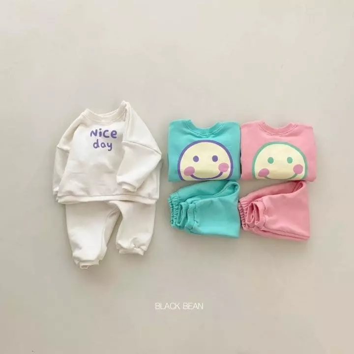 Black Bean - Korean Baby Fashion - #babyoutfit - Bebe Nice Top Bottom Set