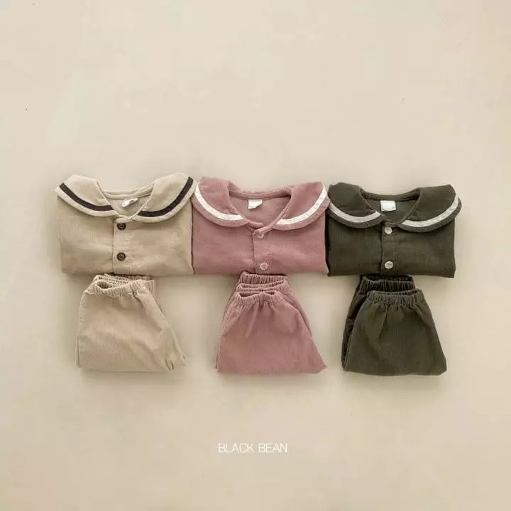 Black Bean - Korean Baby Fashion - #babywear - Bebe Heaven Top Bottom Set - 2