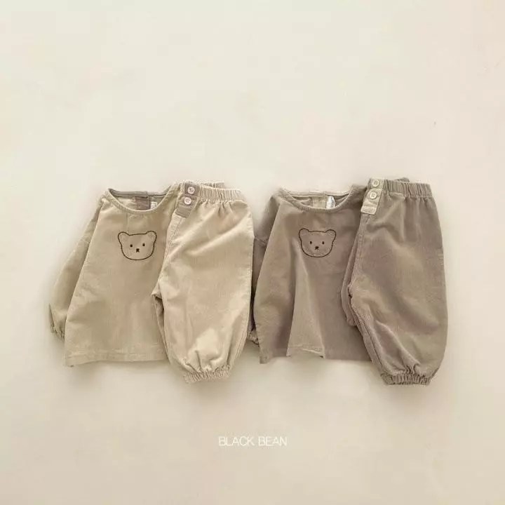 Black Bean - Korean Baby Fashion - #babywear - Bebe Coou Top Bottom Set