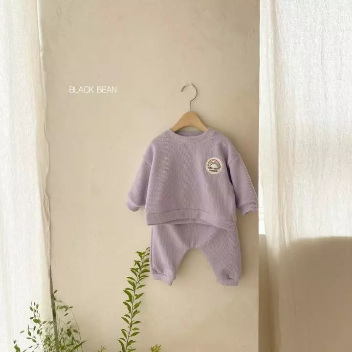 Black Bean - Korean Baby Fashion - #babywear - Bebe Rainbow Top Bottom Set - 9
