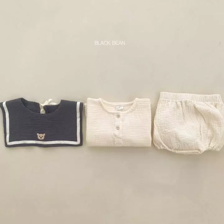 Black Bean - Korean Baby Fashion - #babywear - Bebe Yoru Bloomer Set - 4