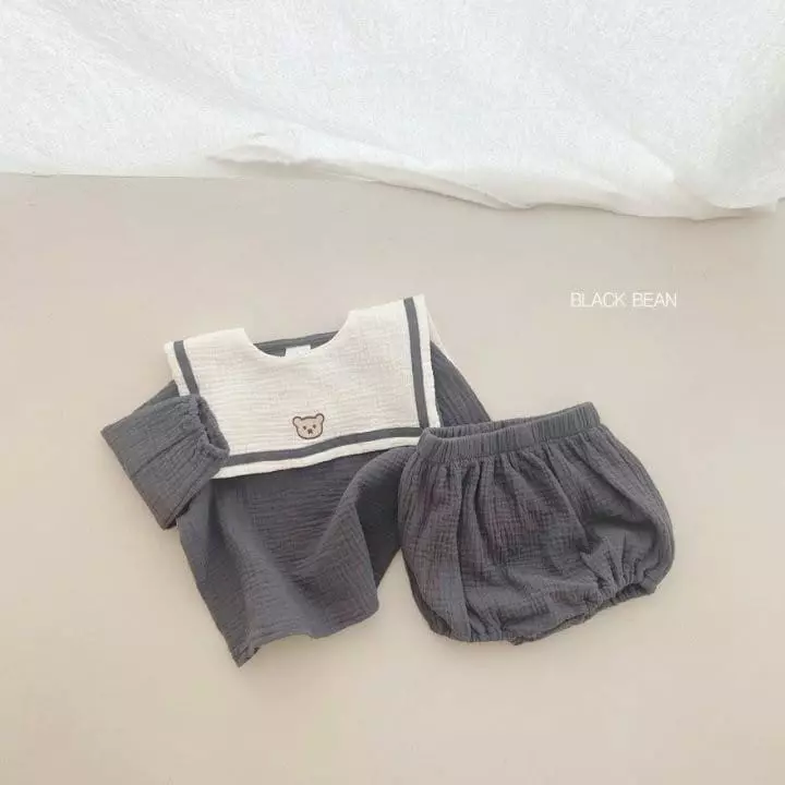 Black Bean - Korean Baby Fashion - #onlinebabyshop - Bebe Yoru Bloomer Set - 5