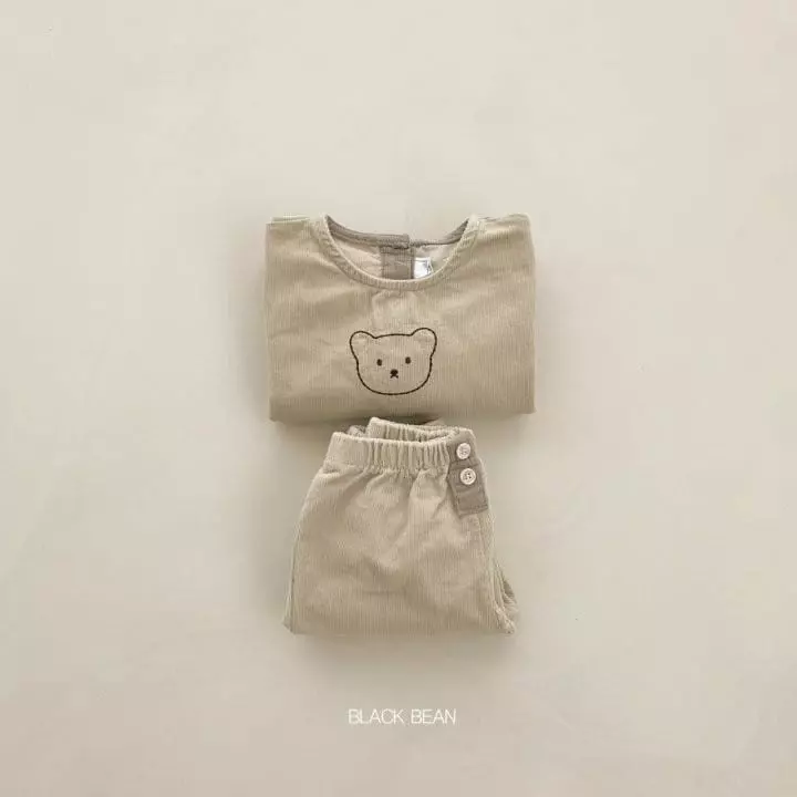 Black Bean - Korean Baby Fashion - #onlinebabyshop - Bebe Coou Top Bottom Set - 3