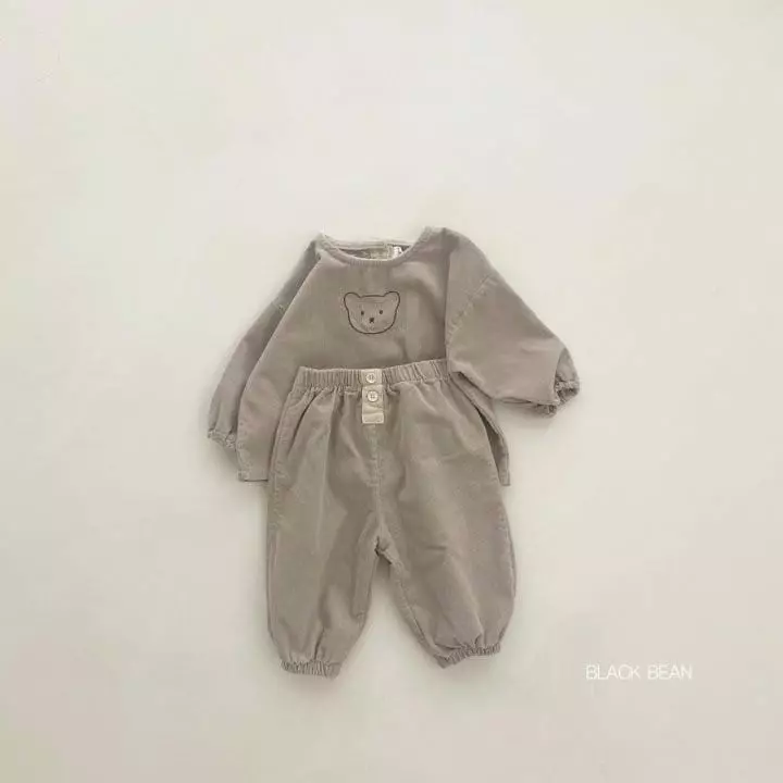 Black Bean - Korean Baby Fashion - #onlinebabyshop - Bebe Coou Top Bottom Set - 4