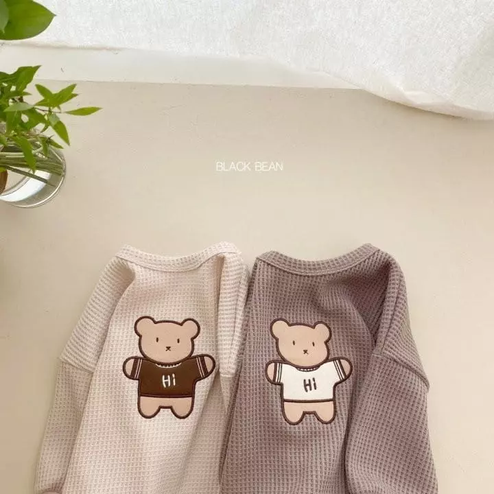 Black Bean - Korean Children Fashion - #kidzfashiontrend - Teddy Top Bottom Set - 4