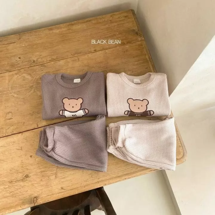 Black Bean - Korean Children Fashion - #littlefashionista - Teddy Top Bottom Set - 5