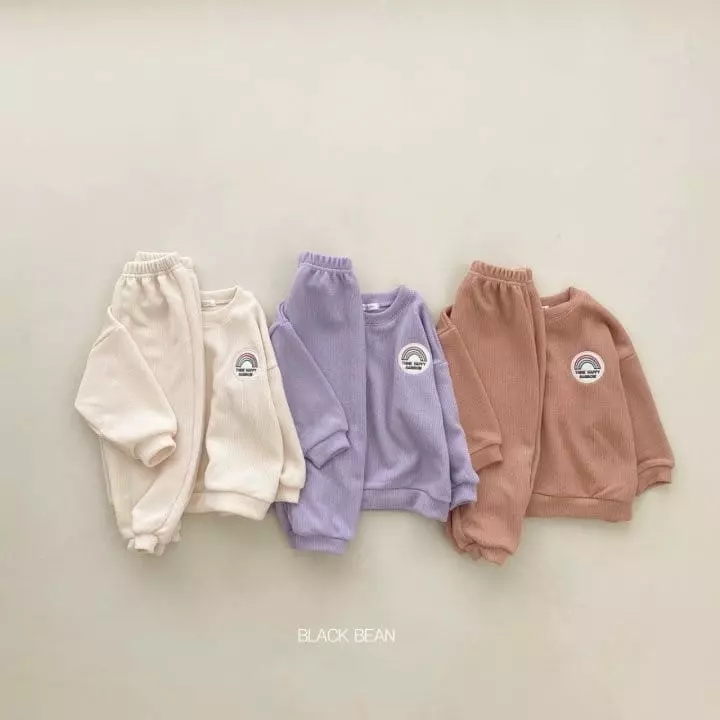 Black Bean - Korean Children Fashion - #littlefashionista - Rainbow Top Bottom Set