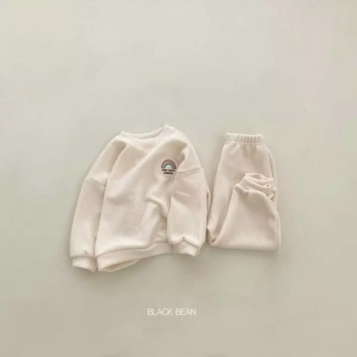Black Bean - Korean Children Fashion - #magicofchildhood - Rainbow Top Bottom Set - 2