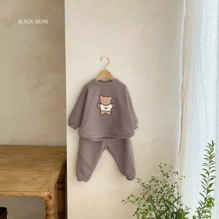 Black Bean - Korean Children Fashion - #minifashionista - Teddy Top Bottom Set - 7