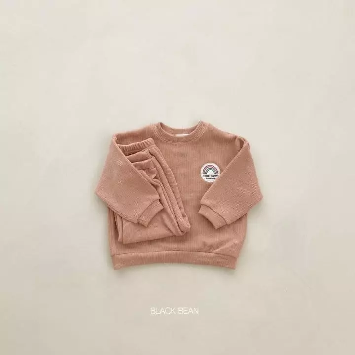 Black Bean - Korean Children Fashion - #minifashionista - Rainbow Top Bottom Set - 4