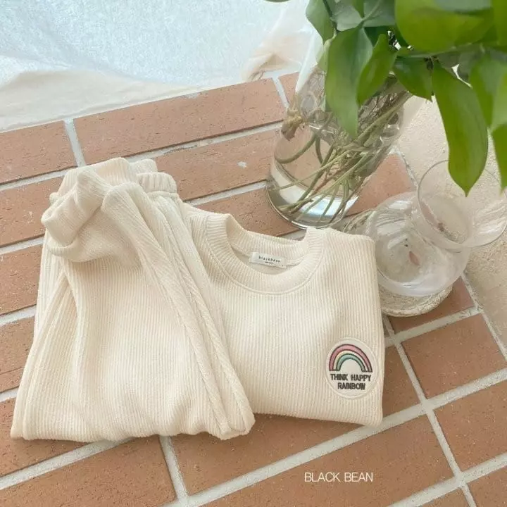 Black Bean - Korean Children Fashion - #stylishchildhood - Rainbow Top Bottom Set - 7