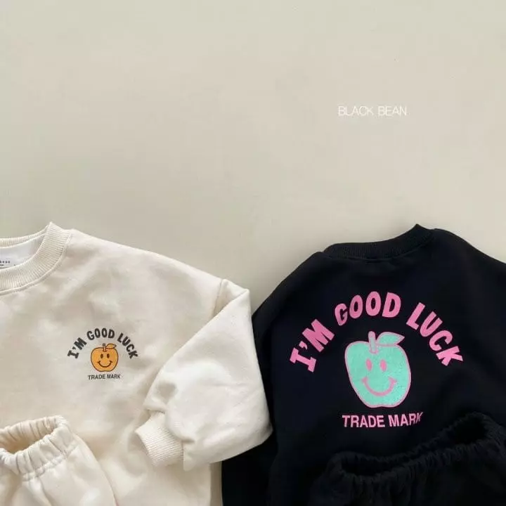 Black Bean - Korean Children Fashion - #todddlerfashion - Apple Top Bottom Set - 2