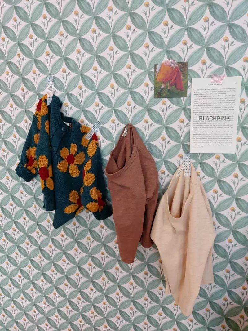 Black Pink - Korean Children Fashion - #Kfashion4kids - Fall Flower Cardigan - 10