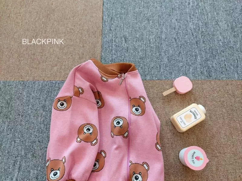 Black Pink - Korean Children Fashion - #Kfashion4kids - Bear Zip-up - 9