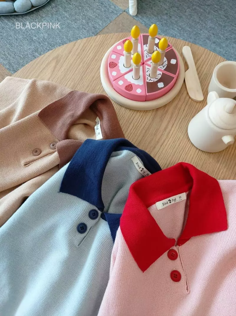 Black Pink - Korean Children Fashion - #Kfashion4kids - Bless Collar Tee - 3