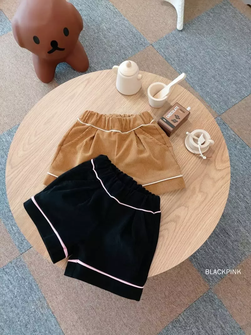 Black Pink - Korean Children Fashion - #Kfashion4kids - Pping Stripes Rib Shorts