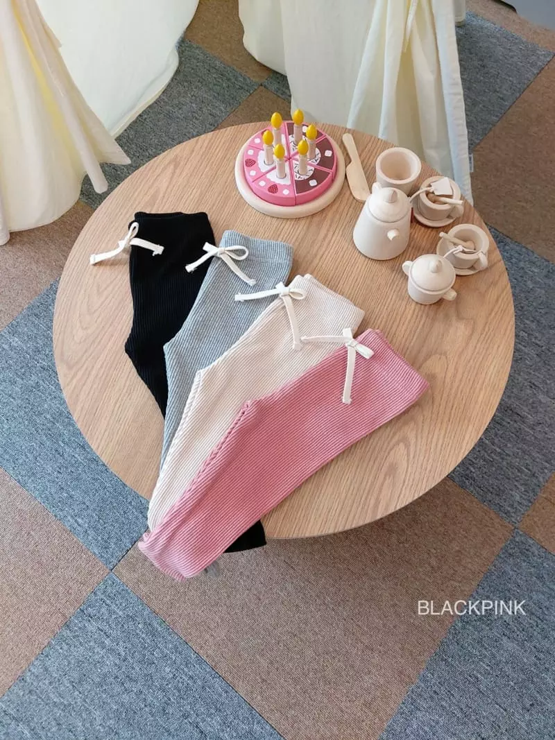 Black Pink - Korean Children Fashion - #prettylittlegirls - Fall Rib Leggings - 4
