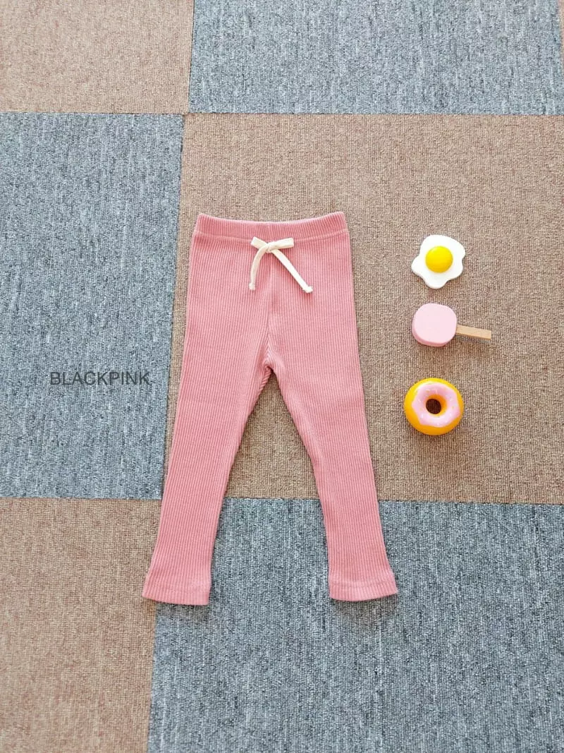 Black Pink - Korean Children Fashion - #childrensboutique - Fall Rib Leggings - 6