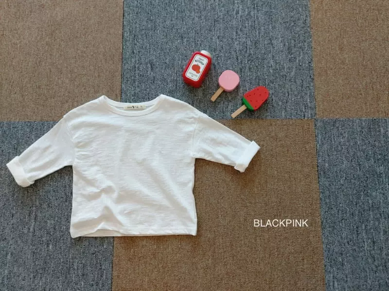 Black Pink - Korean Children Fashion - #childrensboutique - Fall Basic Slub Tee - 5