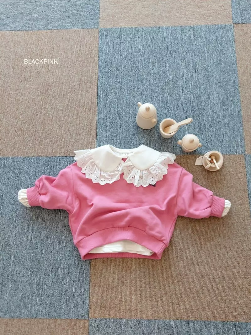 Black Pink - Korean Children Fashion - #childofig - Fall Big Collar Tee - 4