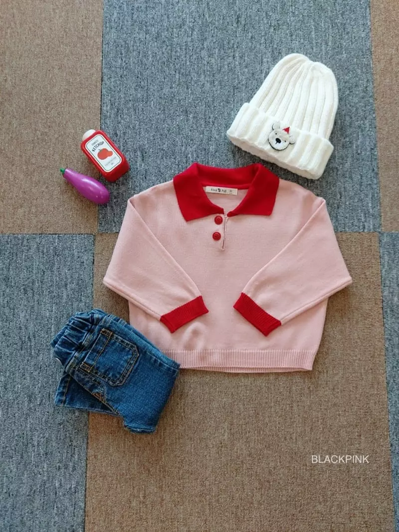 Black Pink - Korean Children Fashion - #childrensboutique - Bless Collar Tee - 12