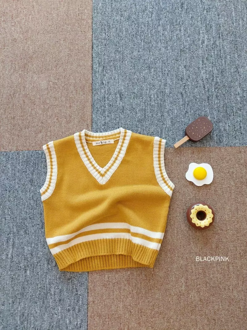 Black Pink - Korean Children Fashion - #childrensboutique - Overfit School Vest - 6