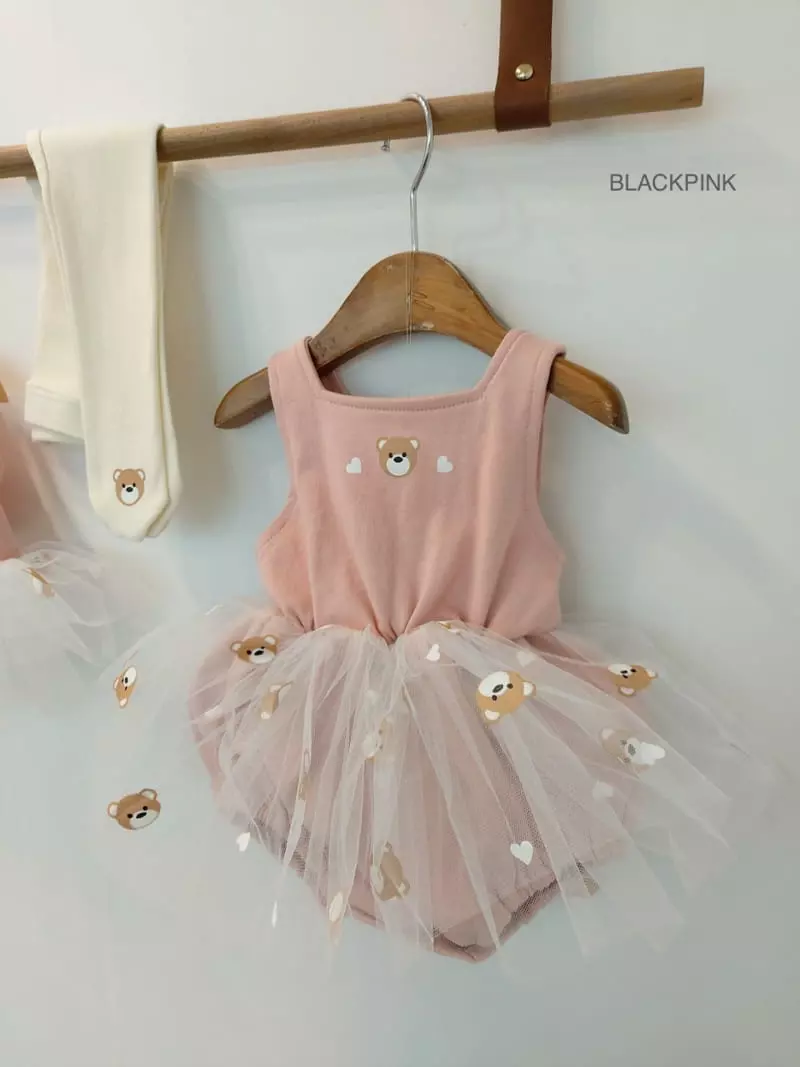 Black Pink - Korean Children Fashion - #designkidswear - Baby Bear Foot Leggings - 8