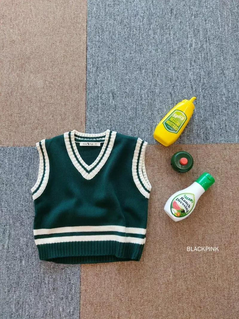 Black Pink - Korean Children Fashion - #designkidswear - Overfit School Vest - 7