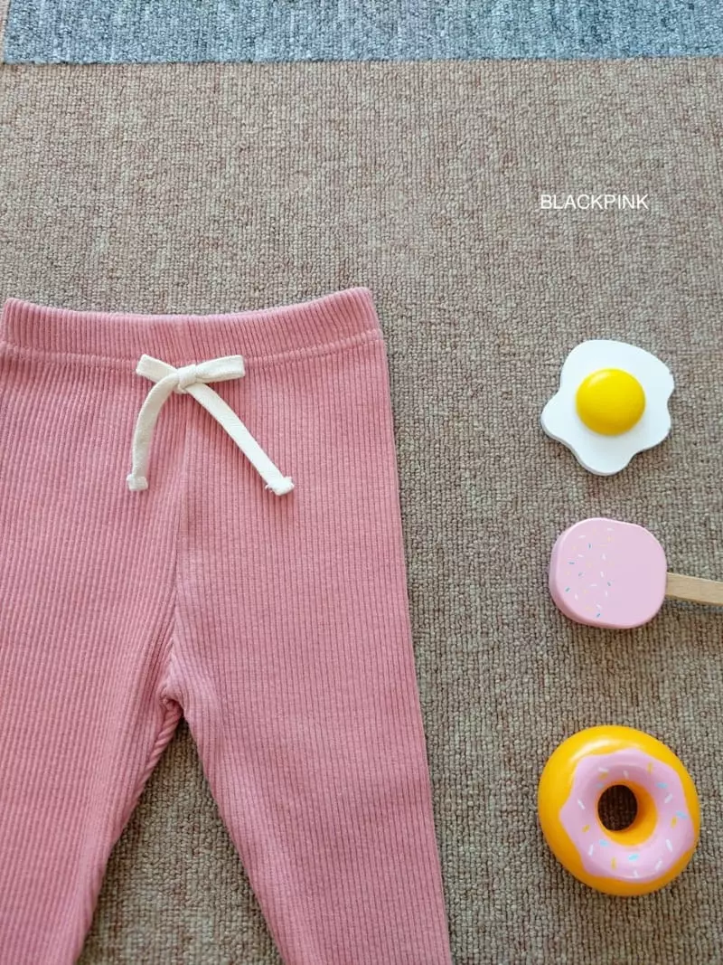 Black Pink - Korean Children Fashion - #discoveringself - Fall Rib Leggings - 8