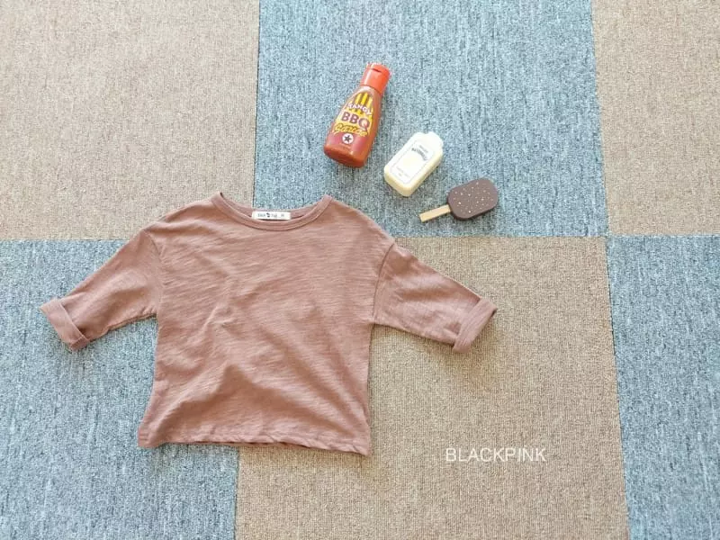 Black Pink - Korean Children Fashion - #discoveringself - Fall Basic Slub Tee - 7