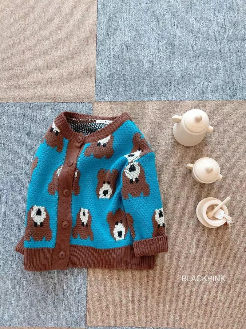 Black Pink - Korean Children Fashion - #discoveringself - Knit Bear Cardigna - 3