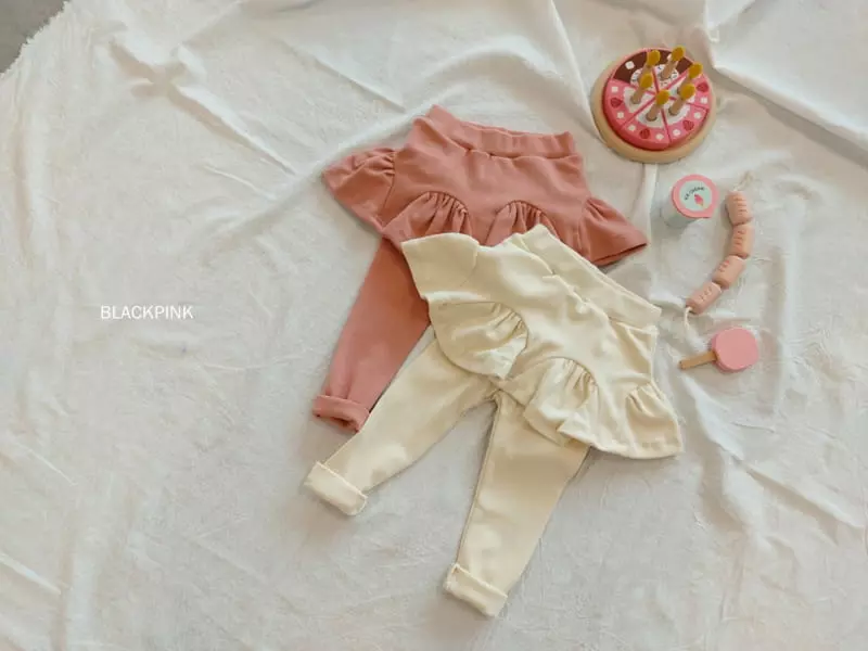 Black Pink - Korean Children Fashion - #discoveringself - Marlang Shirring Skirt Leggings