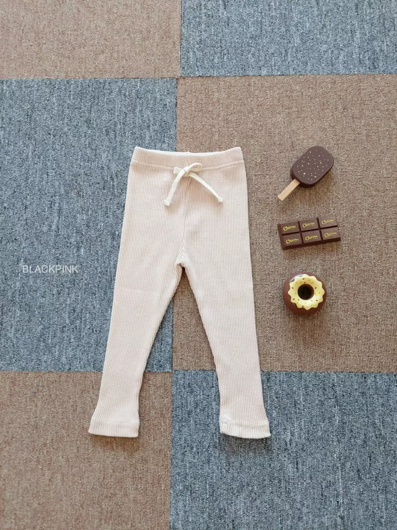 Black Pink - Korean Children Fashion - #fashionkids - Fall Rib Leggings - 9