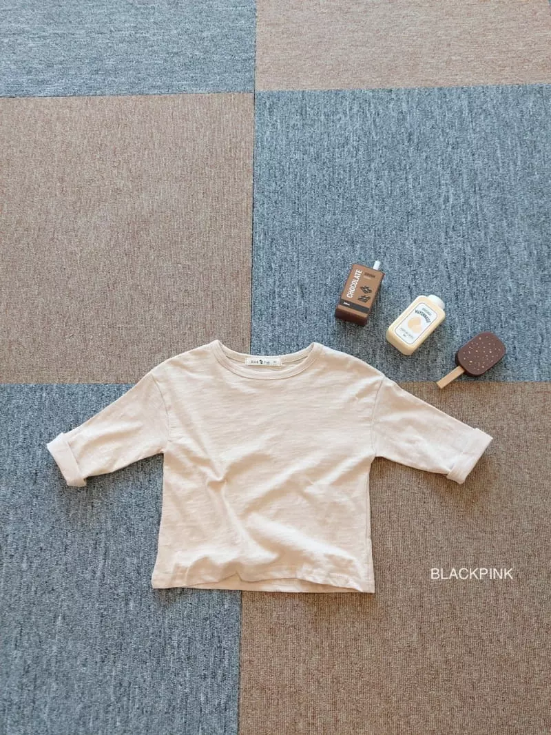 Black Pink - Korean Children Fashion - #fashionkids - Fall Basic Slub Tee - 8