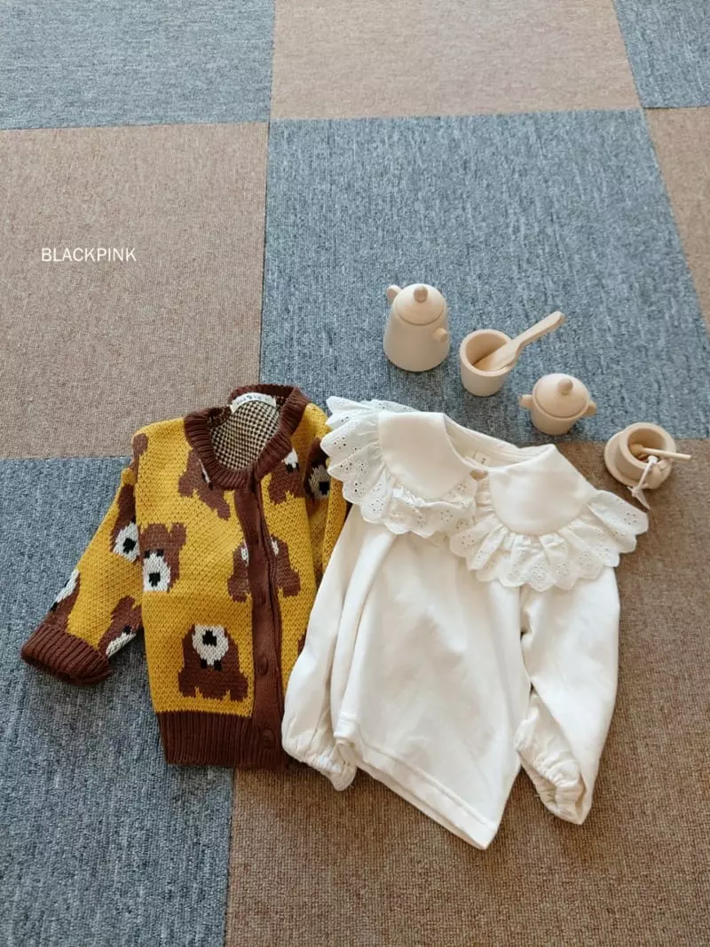 Black Pink - Korean Children Fashion - #fashionkids - Fall Big Collar Tee - 7