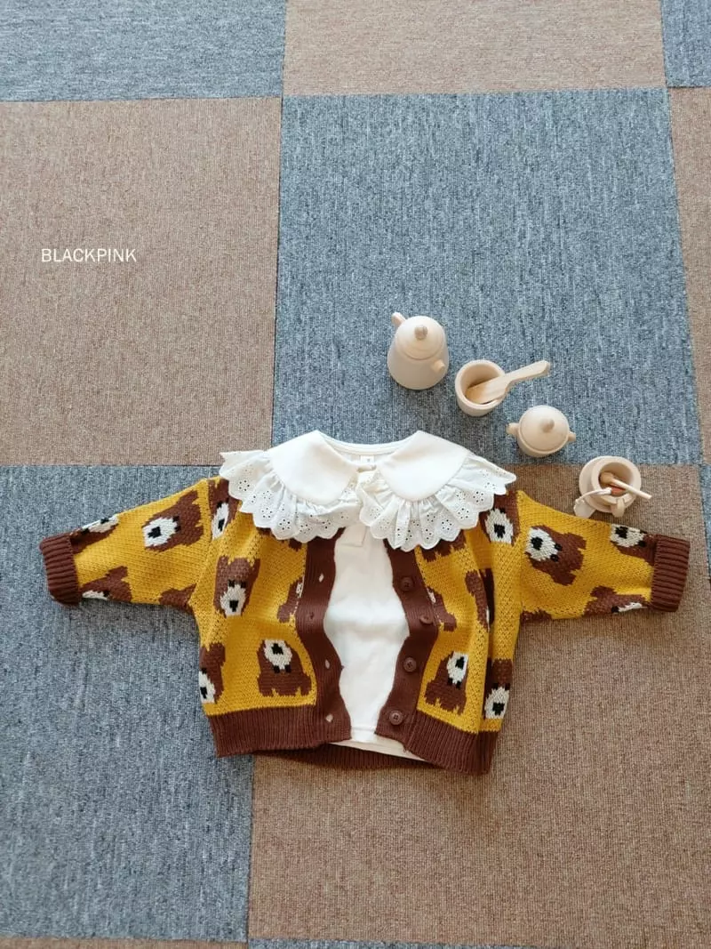 Black Pink - Korean Children Fashion - #kidsshorts - Fall Big Collar Tee - 8