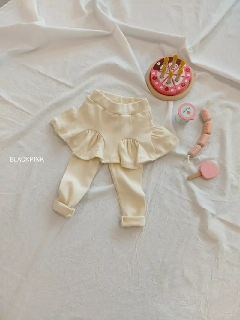 Black Pink - Korean Children Fashion - #kidsshorts - Marlang Shirring Skirt Leggings - 3