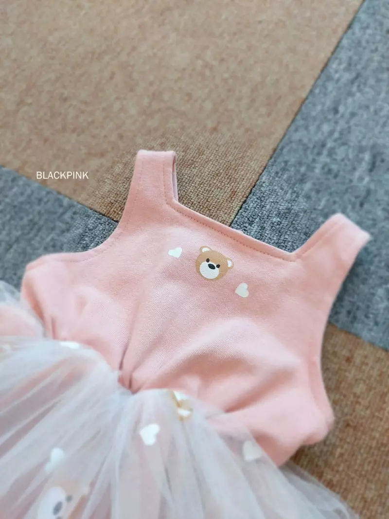 Black Pink - Korean Children Fashion - #kidsshorts - Baby Bear Bodysuit - 12