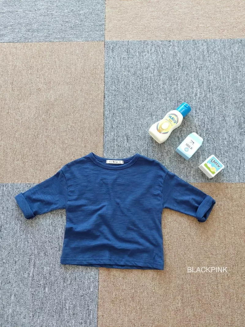 Black Pink - Korean Children Fashion - #kidsstore - Fall Basic Slub Tee - 10