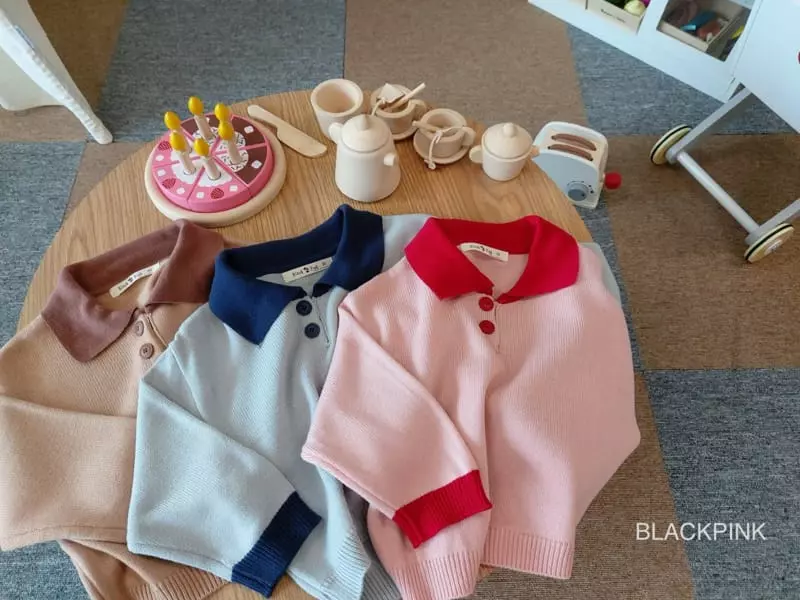 Black Pink - Korean Children Fashion - #kidsstore - Bless Collar Tee