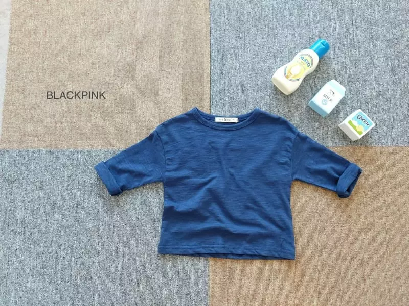 Black Pink - Korean Children Fashion - #kidzfashiontrend - Fall Basic Slub Tee - 11