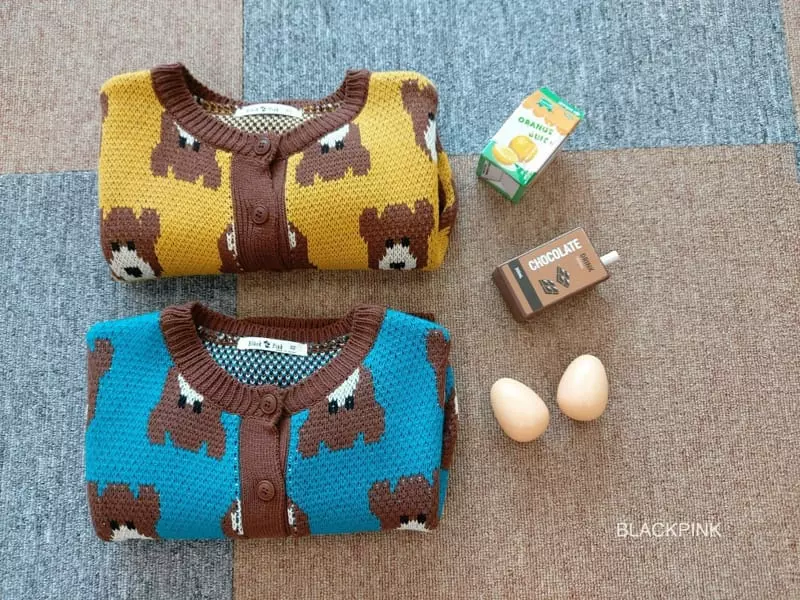 Black Pink - Korean Children Fashion - #kidzfashiontrend - Knit Bear Cardigna - 7